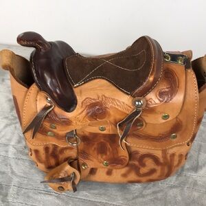 Vintage Elegant Brown Leather Shoulder Bag